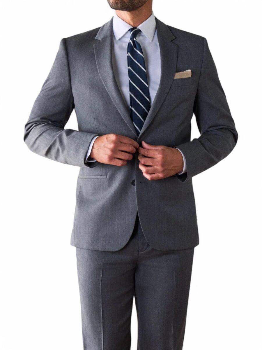 Elegant Grey Wedding Suit for Men – Classic Style & Modern Fit - Image 6